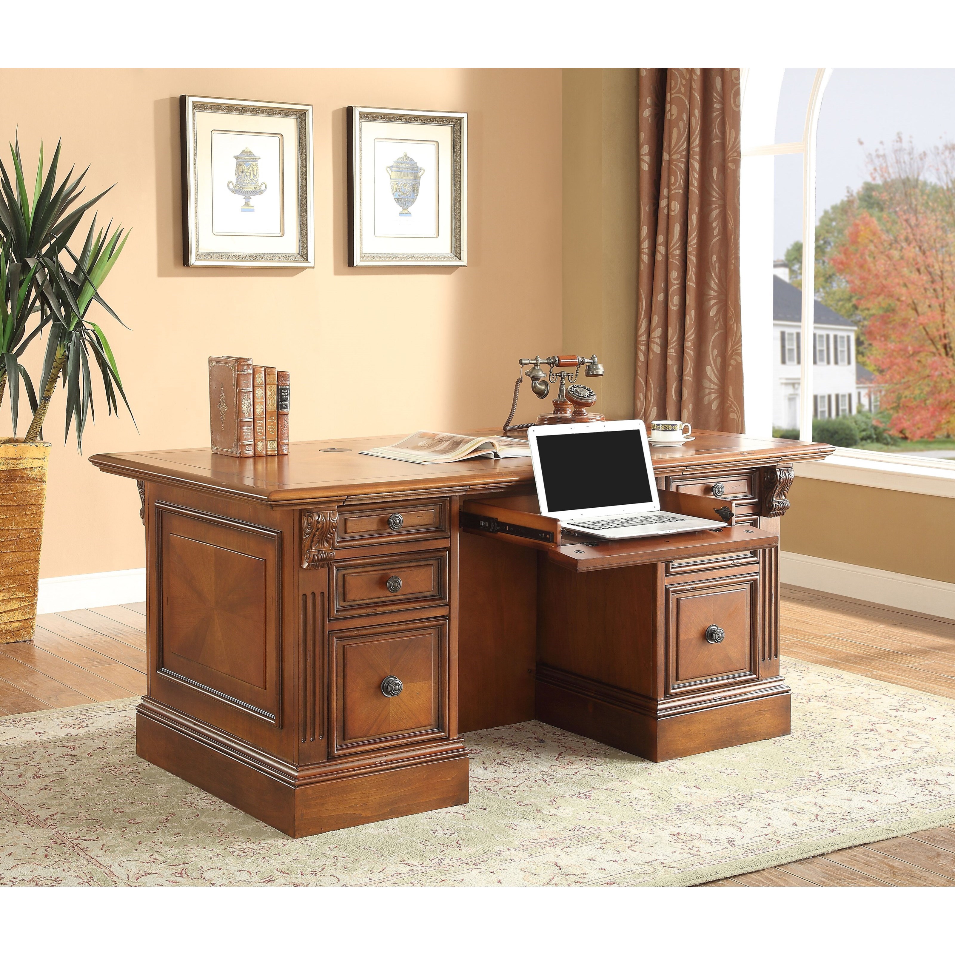 Executive shop pedestal desk